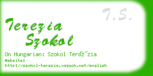 terezia szokol business card